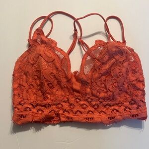 Zenana Outfitters Orange Lace Bralette